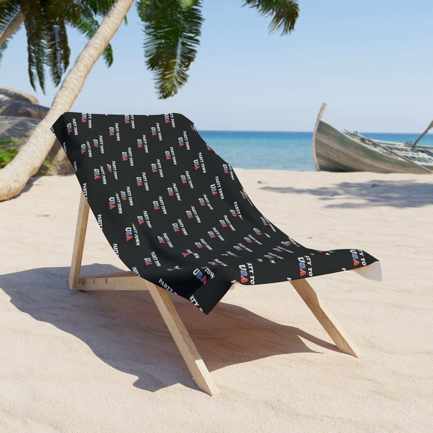 Party Town Beach Towel